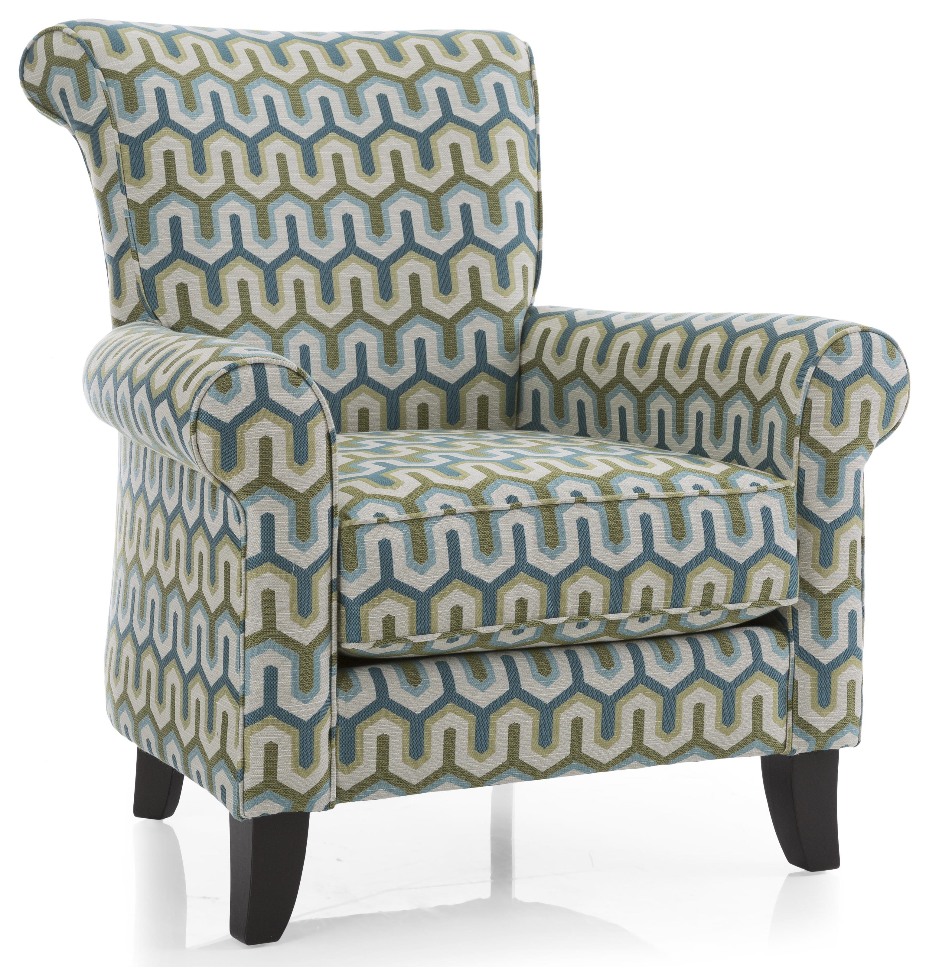 Taelor Designs Orly W1030451 Traditional Chair with Rolled Arms